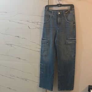 Express Relaxed Straight High Rise Jeans
